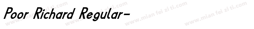 Poor Richard Regular字体转换